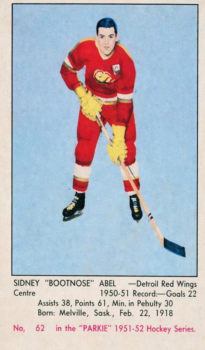 1951 Parkhurst Sid Abel #64 card