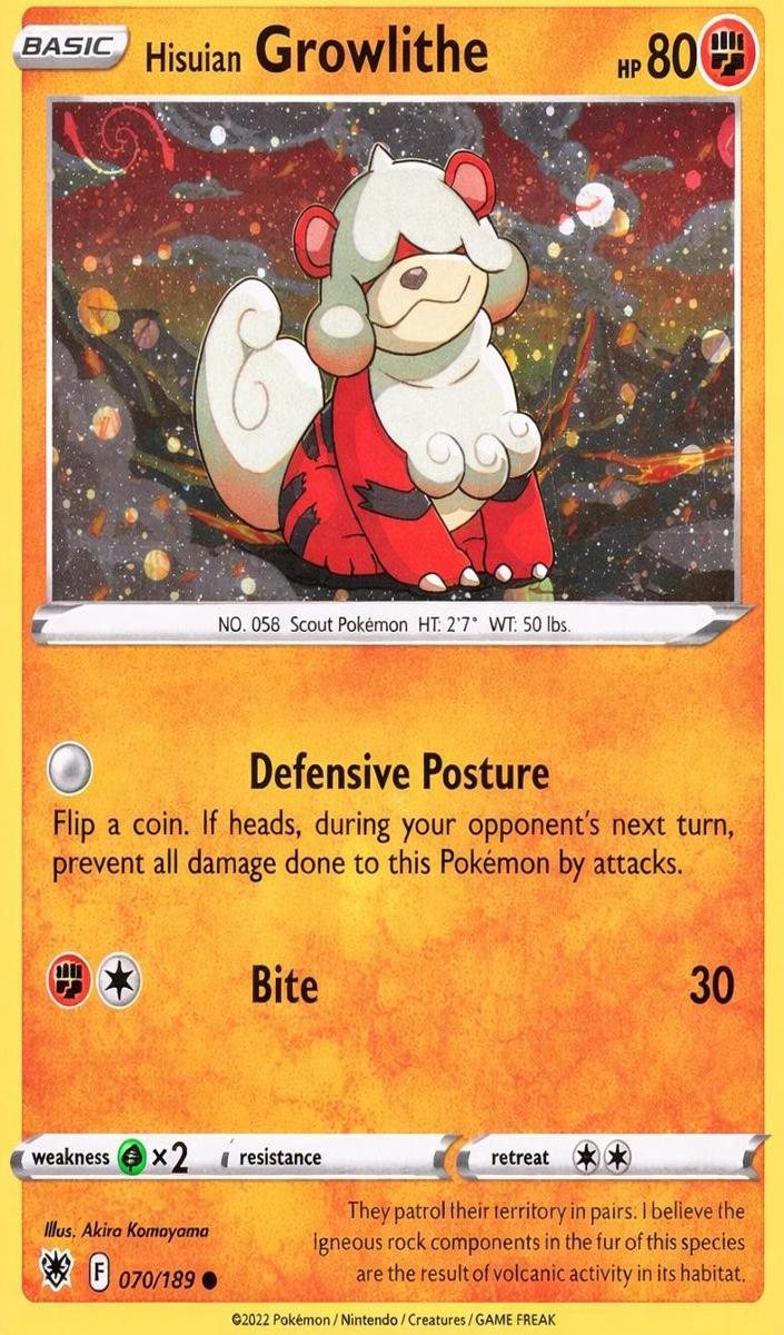 Hisuian Growlithe 2022 Pokemon Astral Radiance