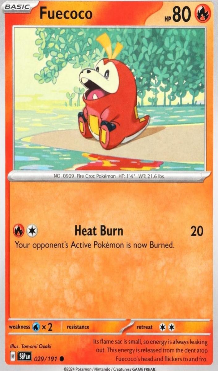 Fuecoco 2024 Pokemon Scarlet & Violet Surging Sparks