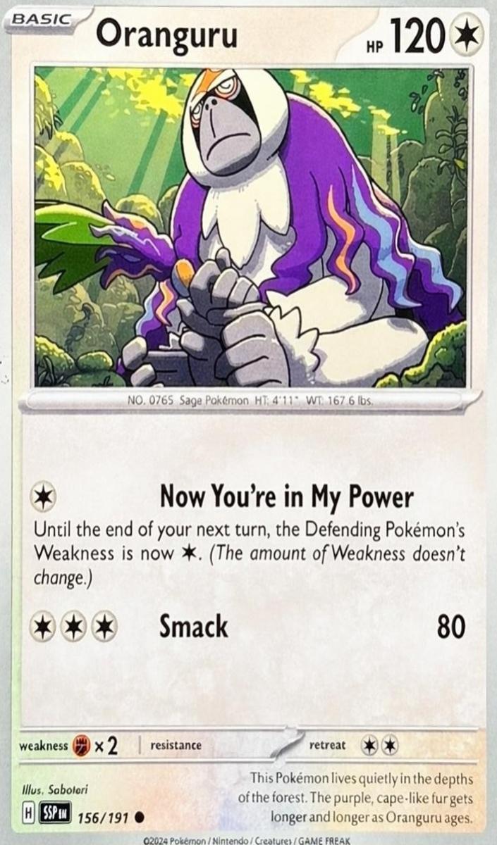 Oranguru 2024 Pokemon Scarlet & Violet Surging Sparks