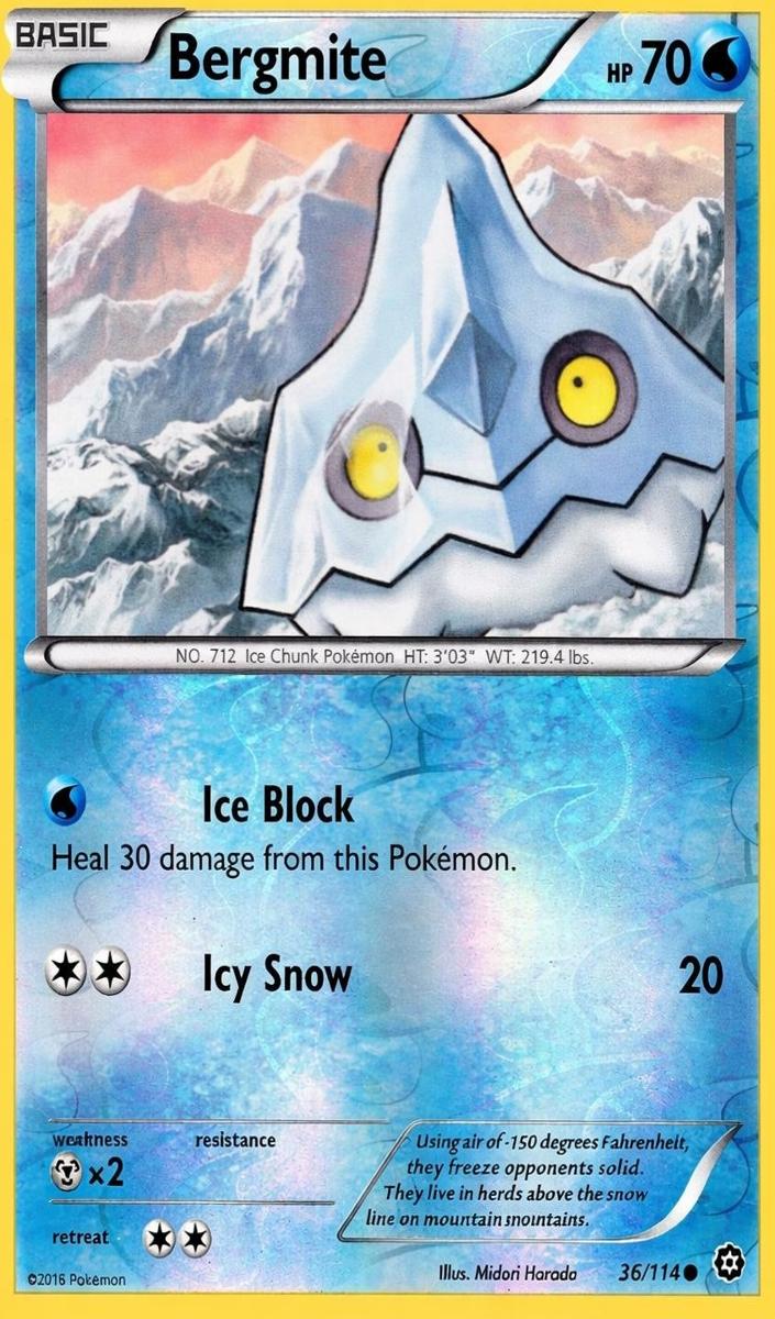 Bergmite 2016 Pokemon XY Steam Siege