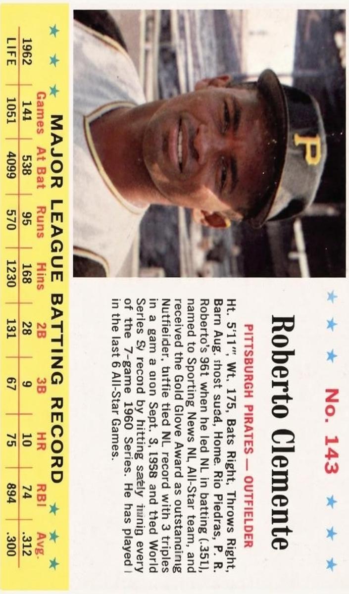 1963 Roberto Clemente #143