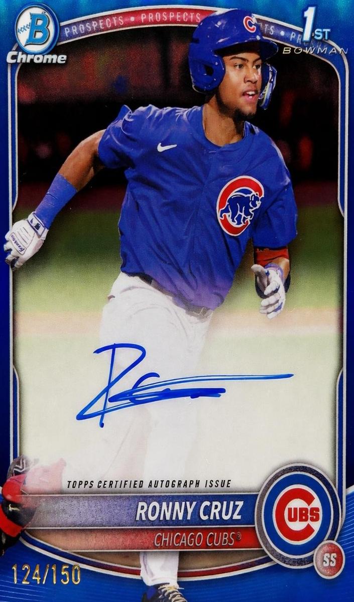 2025 Bowman Bowman Chrome Blue Refractor #CPARCR Ronny Cruz front