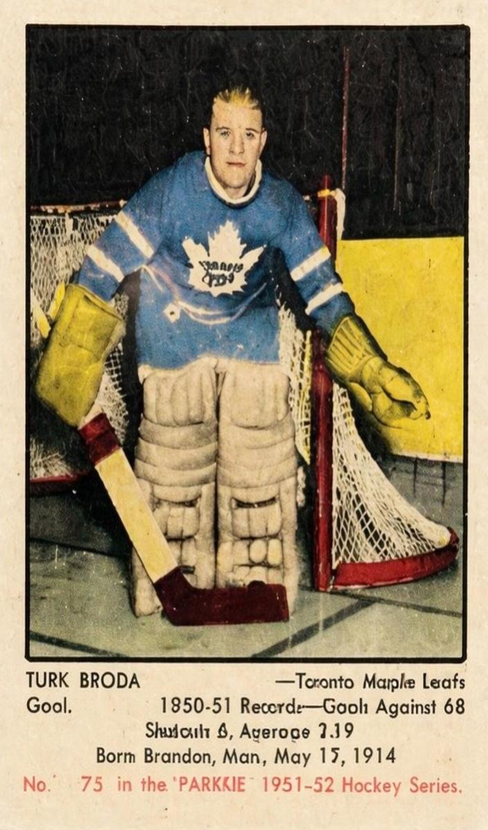 1951 Parkhurst Turk Broda #75 card