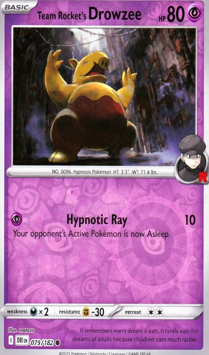 Team Rocket's Drowzee 2025 Pokemon Scarlet & Violet Destined Rivals