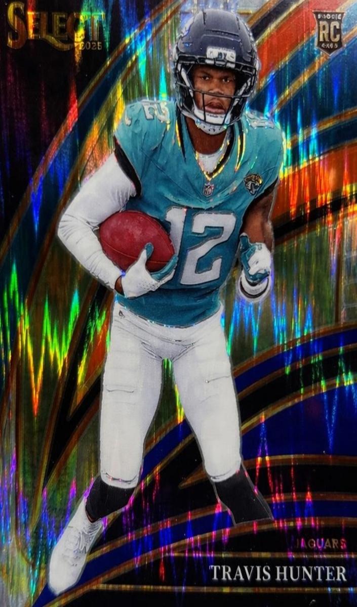 2025 Panini Select Travis Hunter [Pink Prizm Shock] #228 card