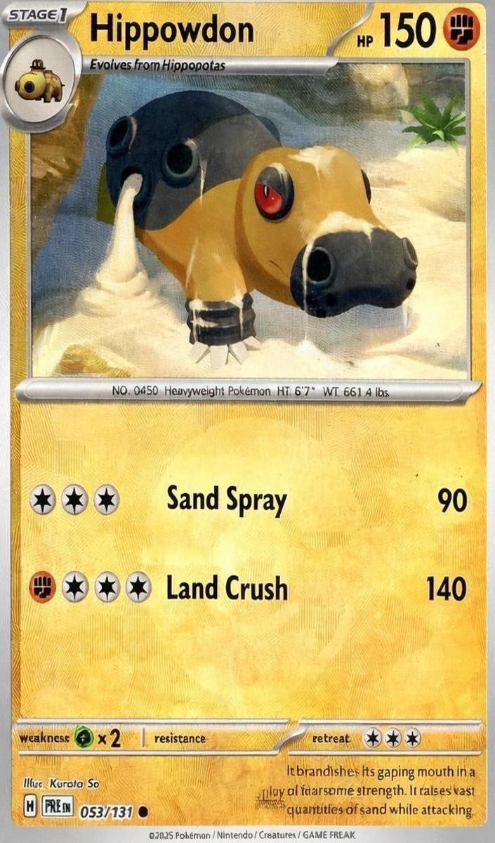 Hippowdon 2025 Pokemon Scarlet & Violet Prismatic Evolutions Poke Ball
