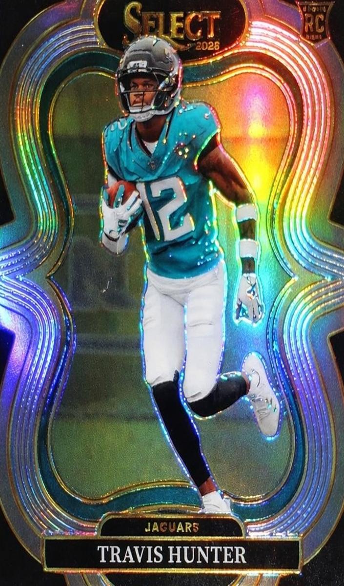 2025 Panini Select Travis Hunter [Tri-Color Prizm] #328 card