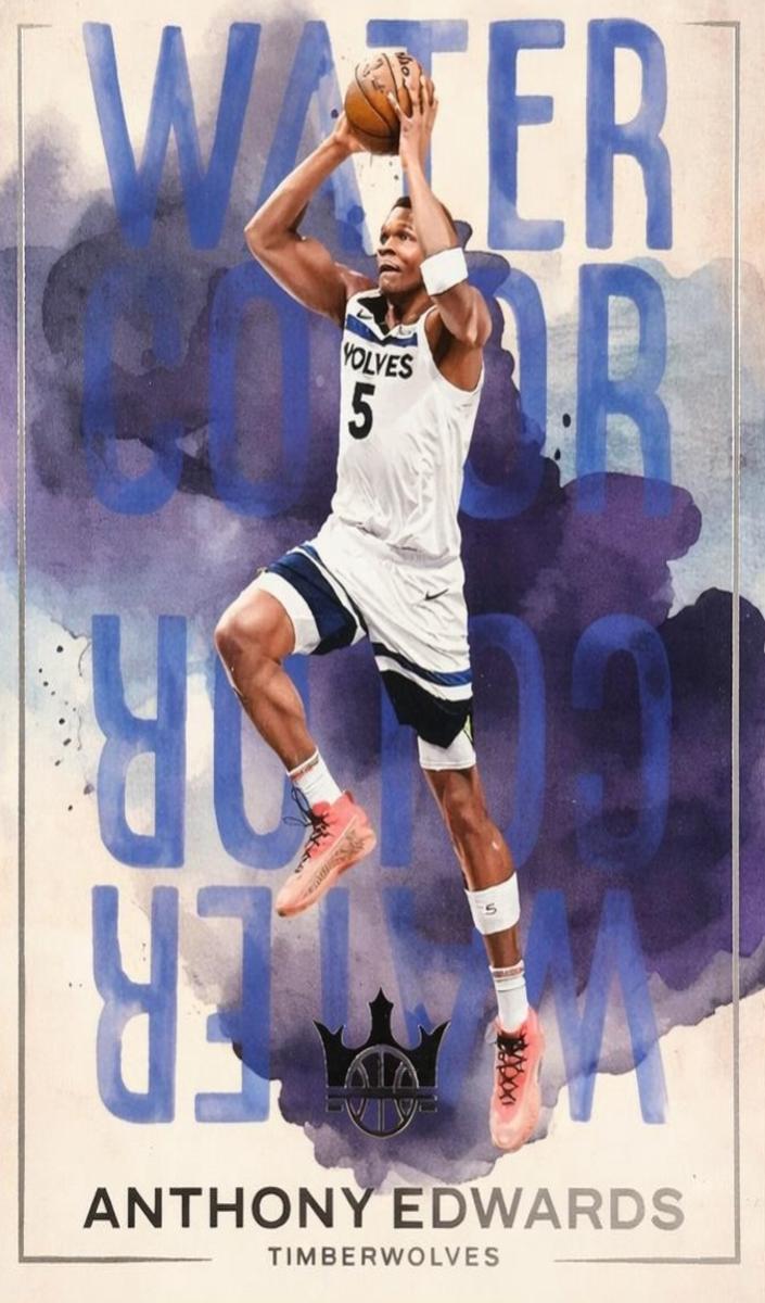 2024 Panini Obsidian Black Color Blast Anthony Edwards #4 card