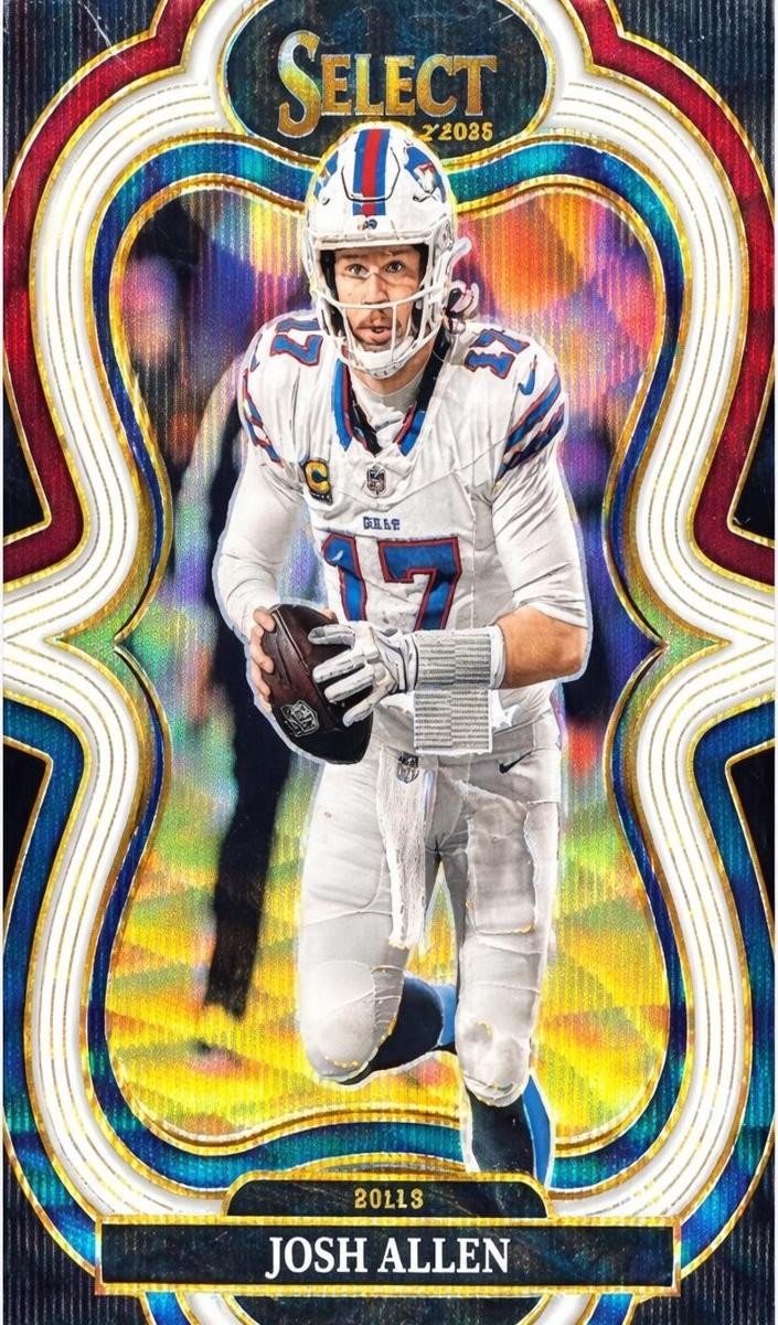 2025 Panini Select Josh Allen [Tri-Color Prizm] #386 card