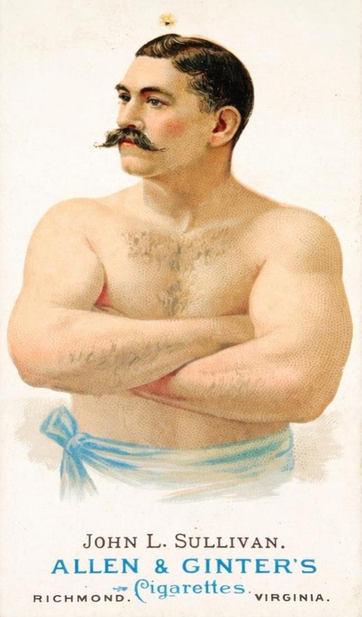 1887 Allen & Ginter World's Champions N28 Multi-Sport John L. Sullivan #NNO card