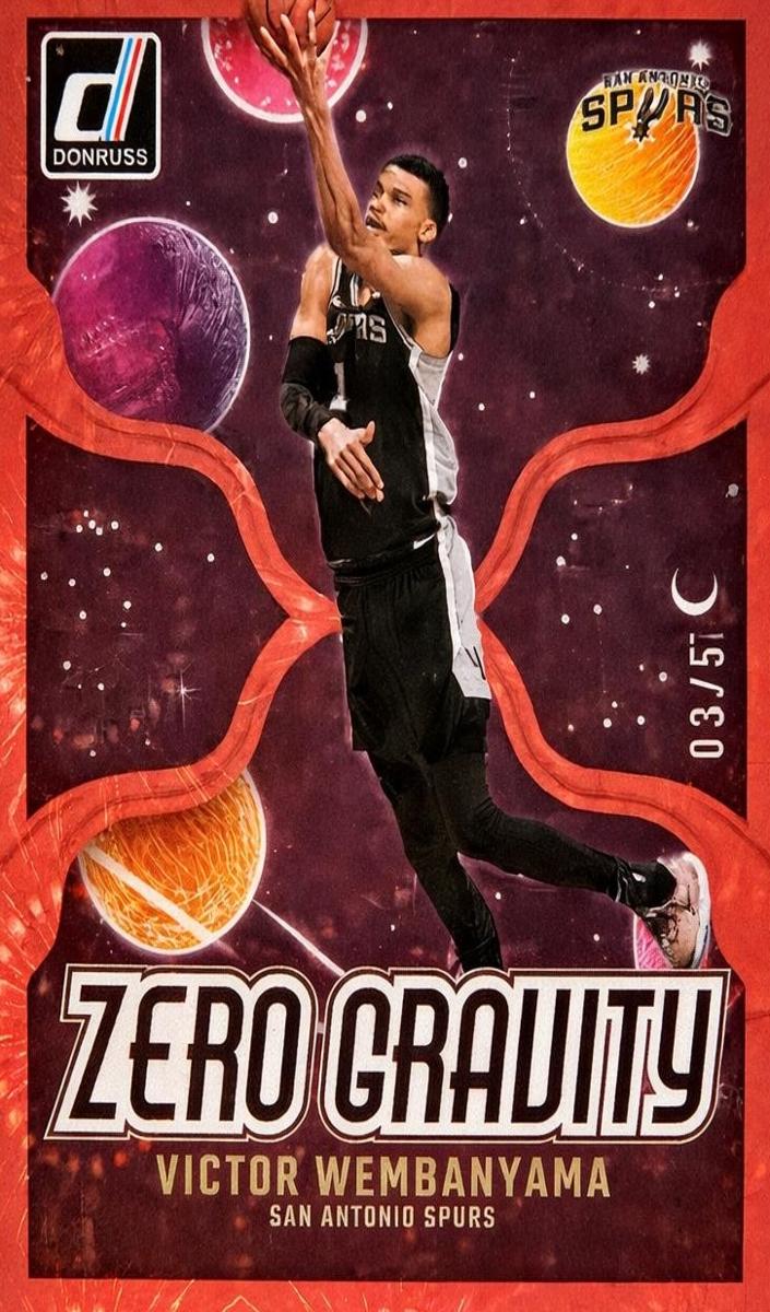 2024 Panini Donruss ZERO GRVTY-INTL RED FIREWRKS #10 Victor Wembanyama front