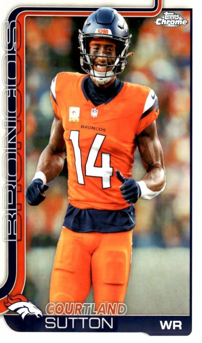 Courtland Sutton 2025 Topps Chrome Football card