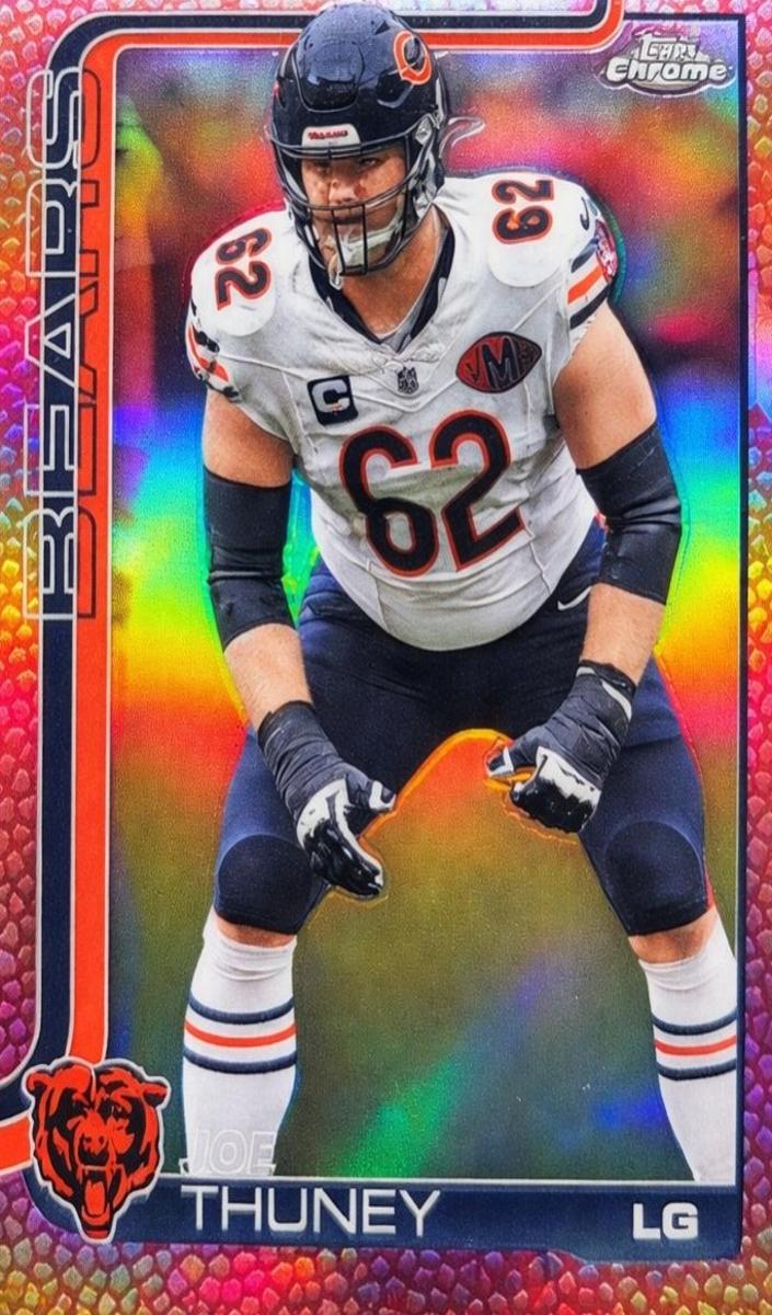 2025 Topps Chrome Joe Thuney [X-Fractor] #50 card