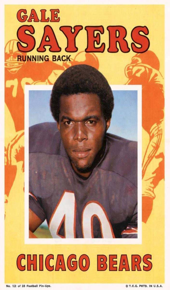 1971 Topps Pin Ups Gale Sayers #12 card