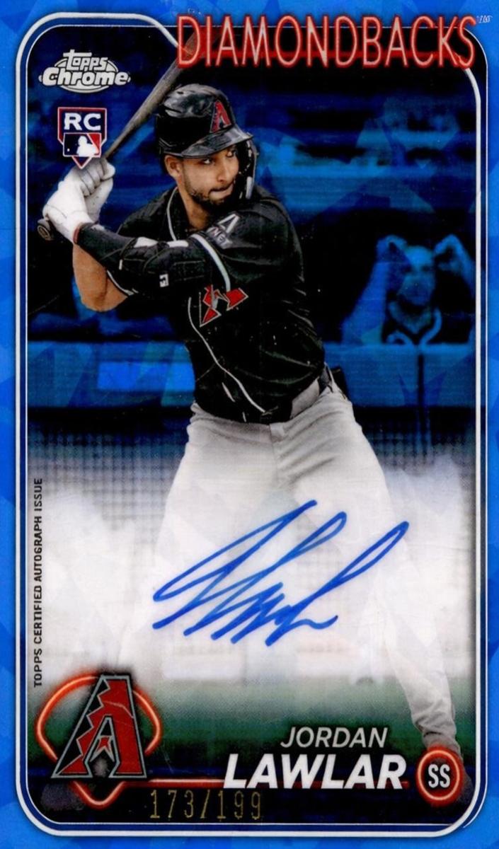 2024 Topps Chrome Sapphire Update Autograph Jordan Lawlar #USA-JL card