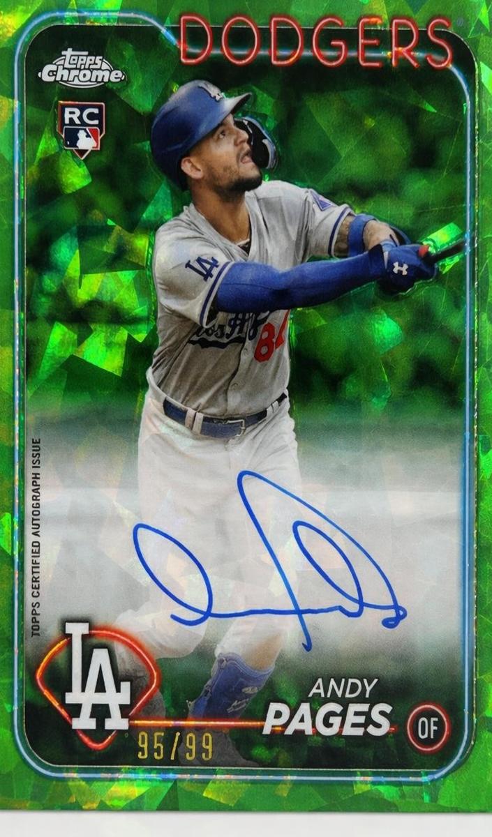 2024 Topps Chrome Sapphire Update Autograph Andy Pages #USA-AP card