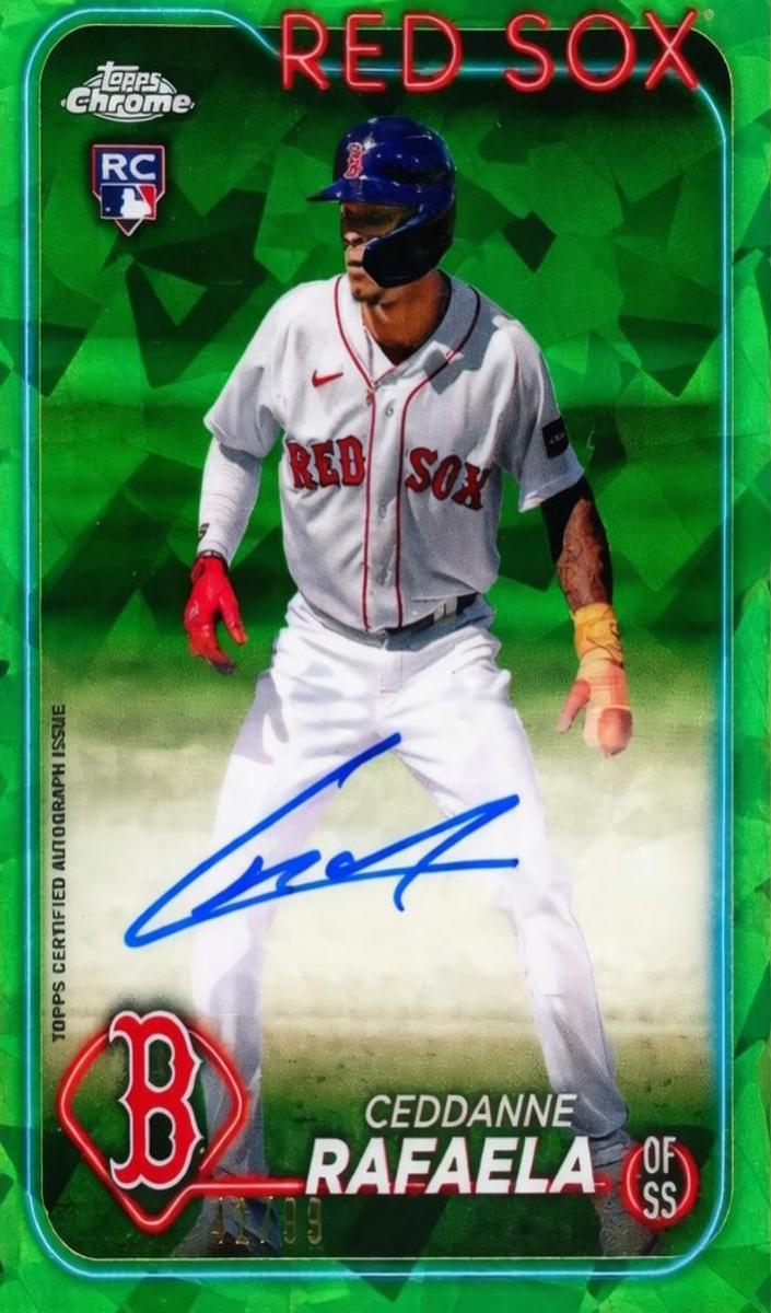 2024 Topps Chrome Sapphire Update Autograph Ceddanne Rafaela #USA-CR card