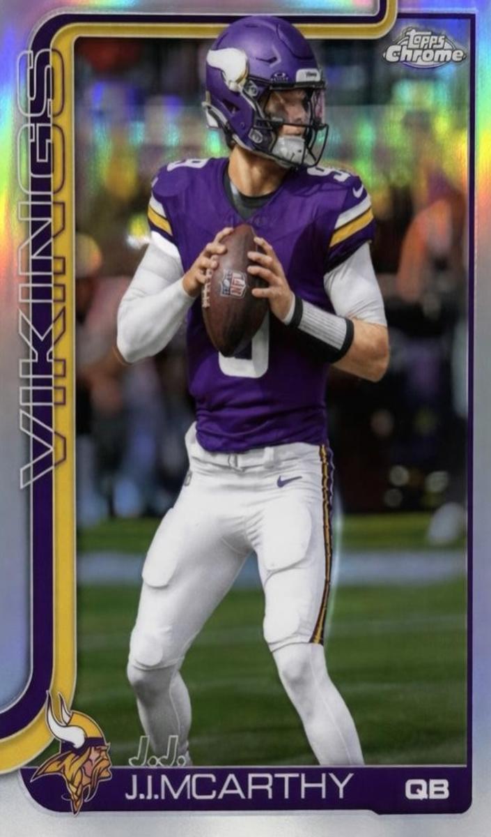 J.J. McCarthy 2025 Topps Chrome Football card