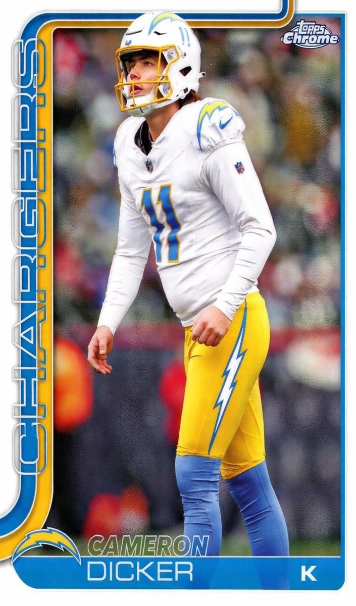 Cameron Dicker 2025 Topps Chrome Football card