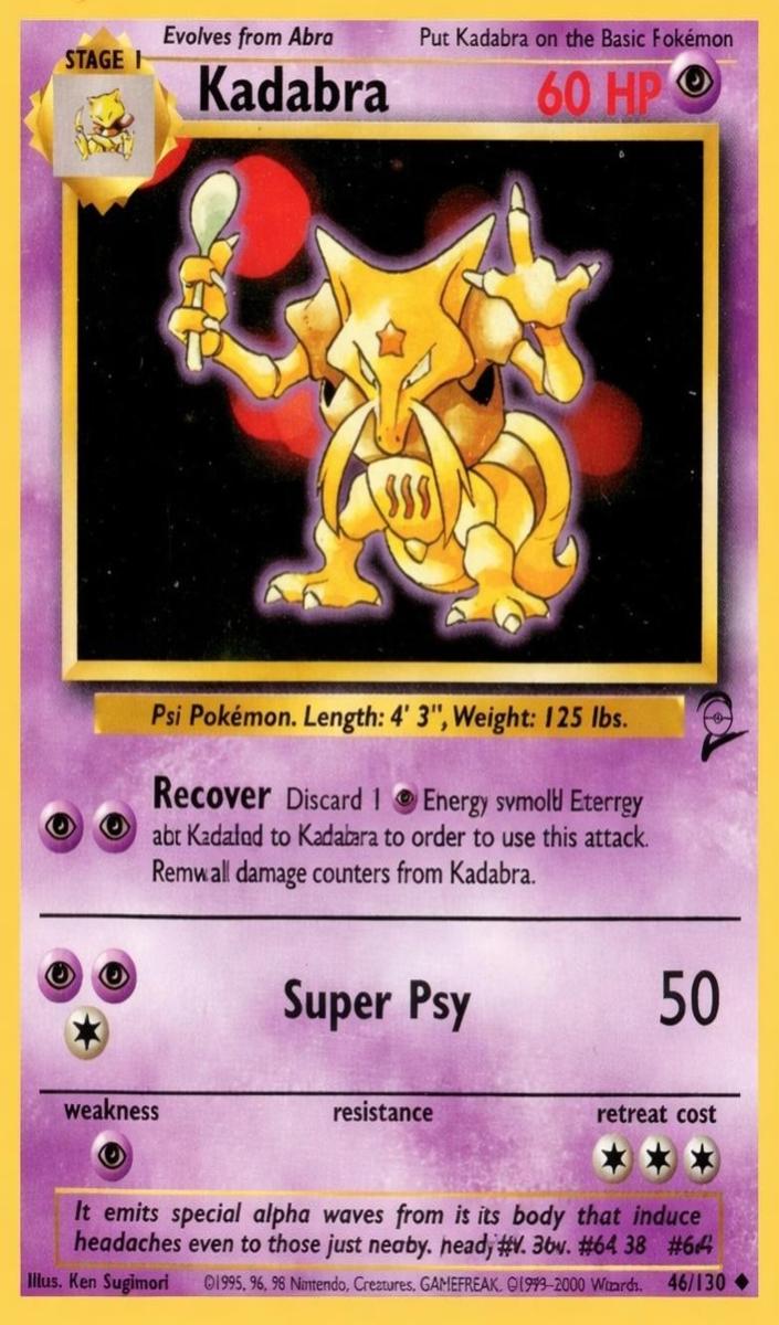 Kadabra 2000 Pokemon Base Set II