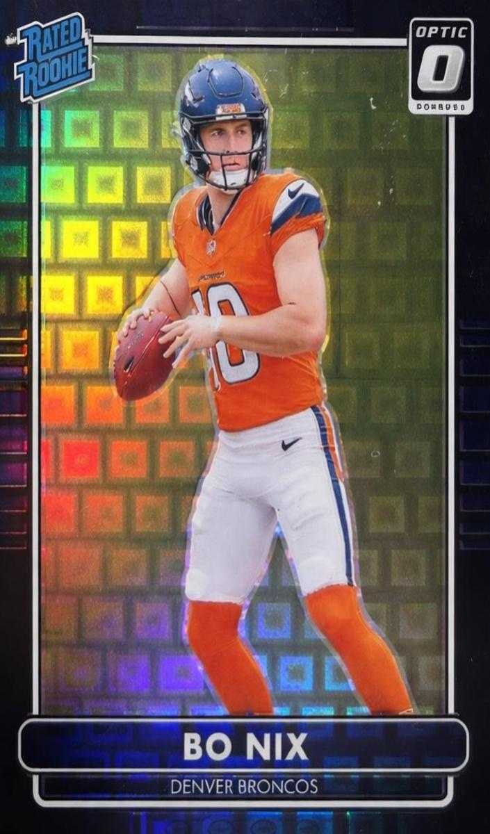 2024 Donruss Optic Bo Nix [Purple Stars] #6 card