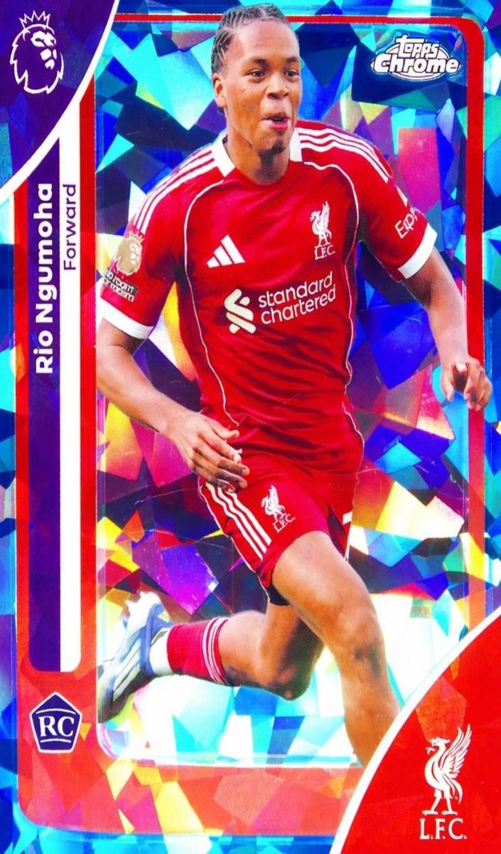 2025 Topps Chrome Sapphire Premier League Rio Ngumoha #112 card