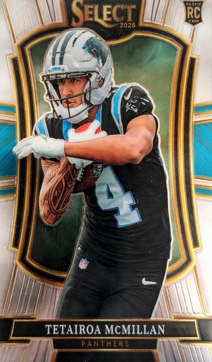 2025 Panini Select Tetairoa McMillan [Purple Prizm Shock] #144 card