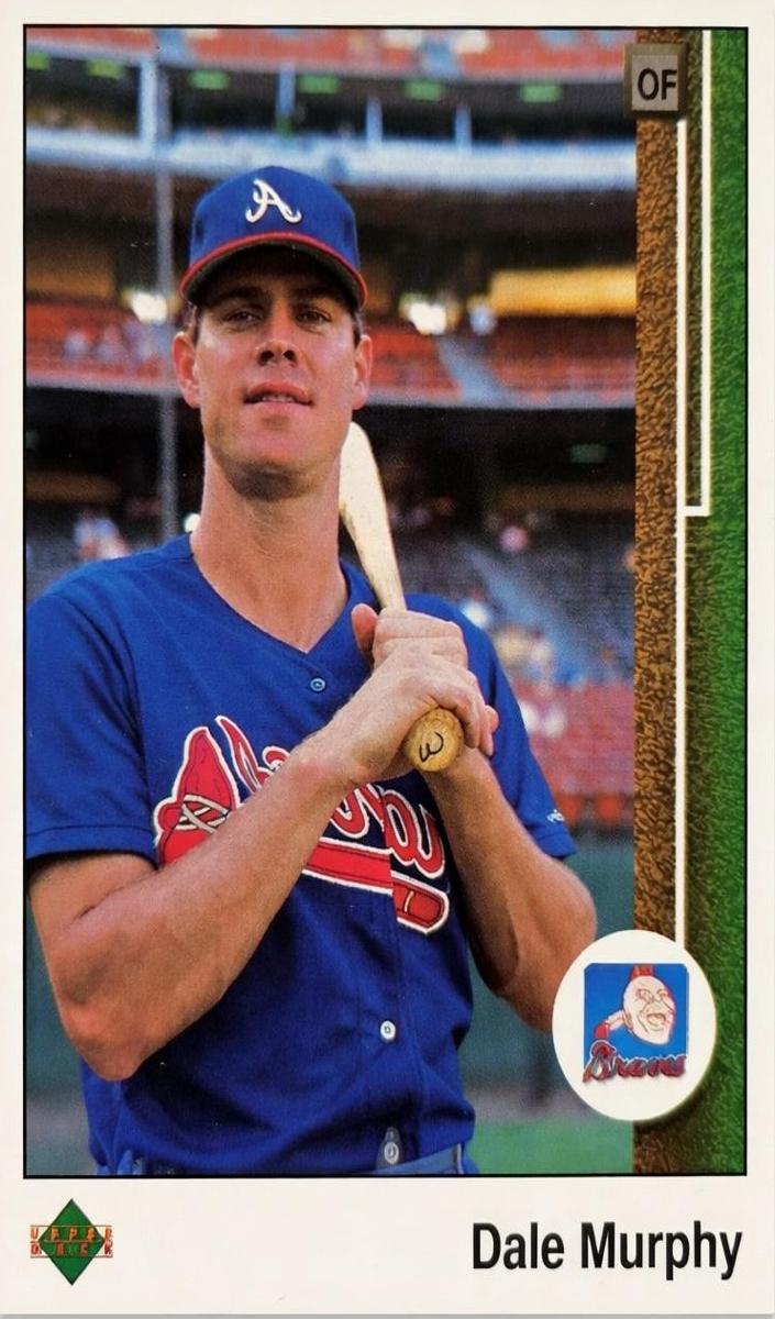 1989 Upper Deck Dale Murphy [Reverse Negative] #357 card