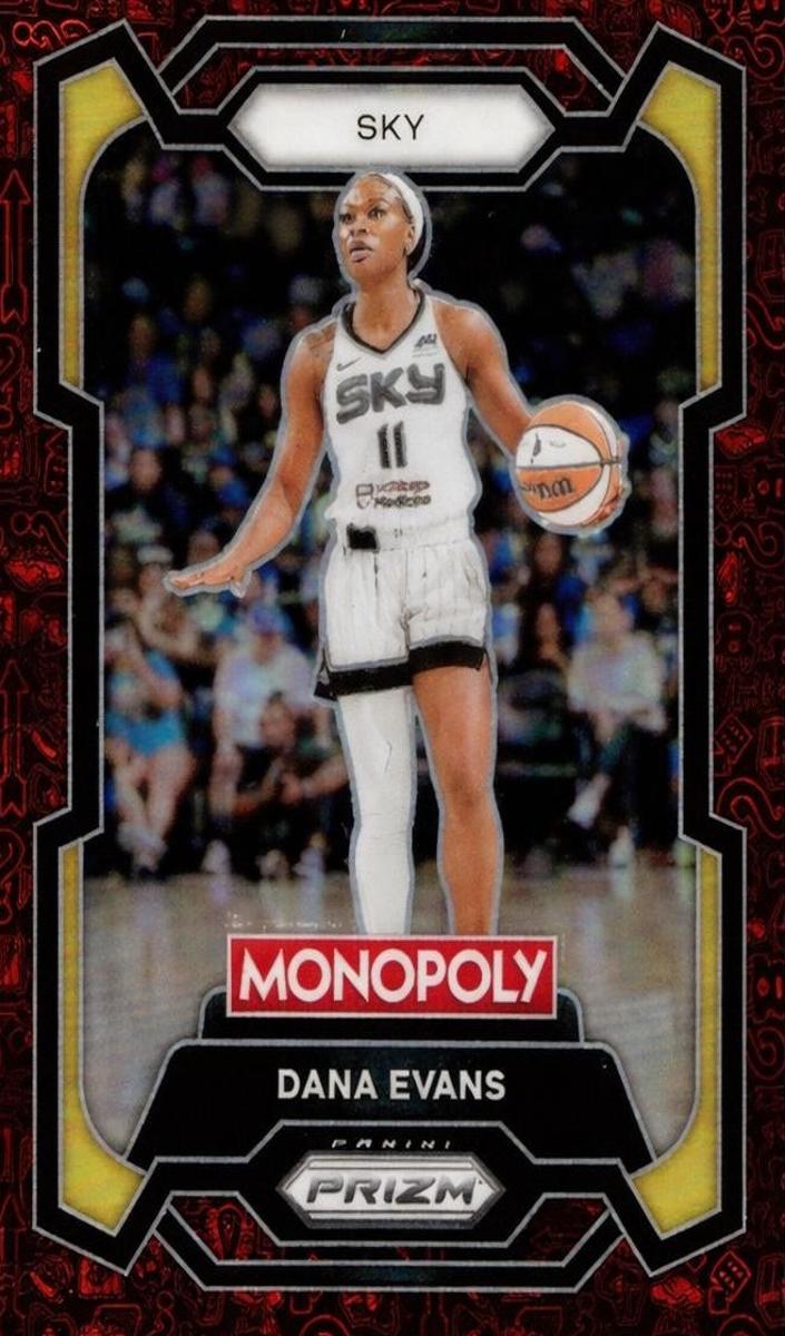 Dana Evans 2024 Prizm Monopoly WNBA card