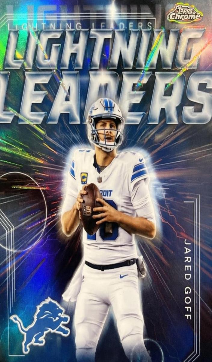 2025 Topps Chrome Lightning Leaders Jared Goff #LL-2 card