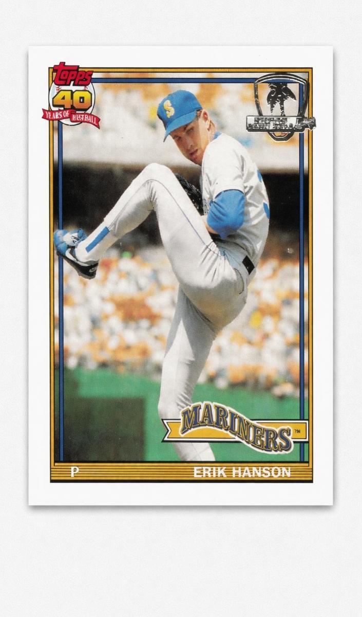 1991 Topps Erik Hanson #655 card