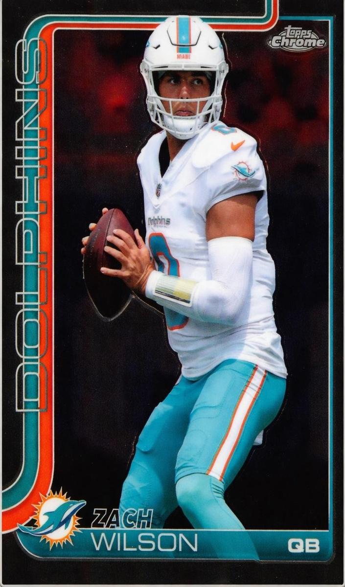 Zach Wilson 2025 Topps Chrome Football card