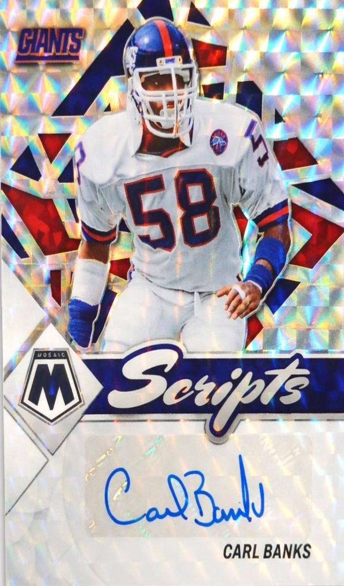 Carl Banks 2022 Panini Mosaic Scripts Football