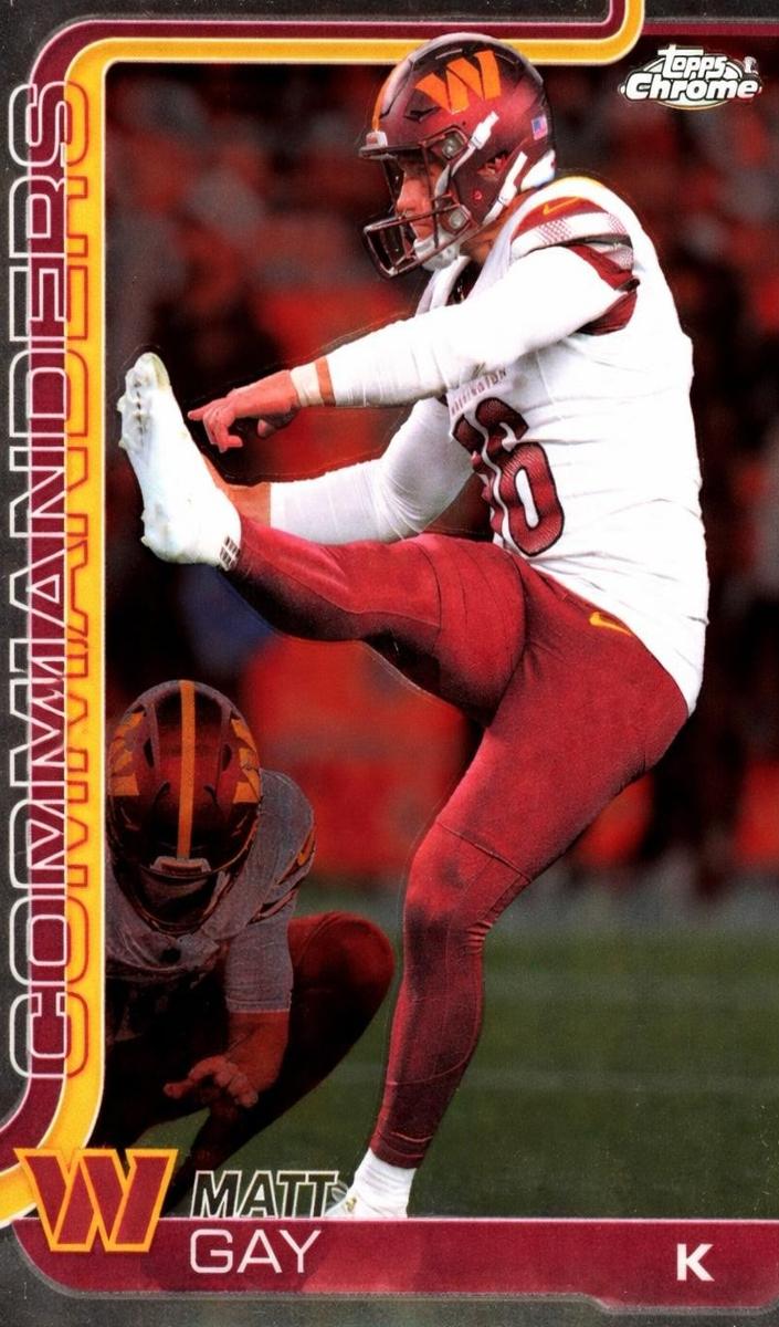 Matt Gay 2025 Topps Chrome Football card