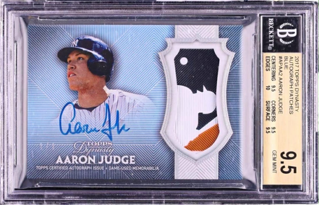 2017 Topps Dynasty Baseball Blue Aaron Judge #AP-AA2 BGS 9