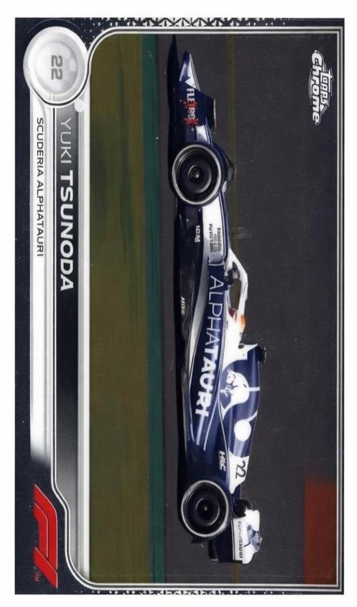 2022 Topps Chrome F1 Yuki Tsunoda #122 card