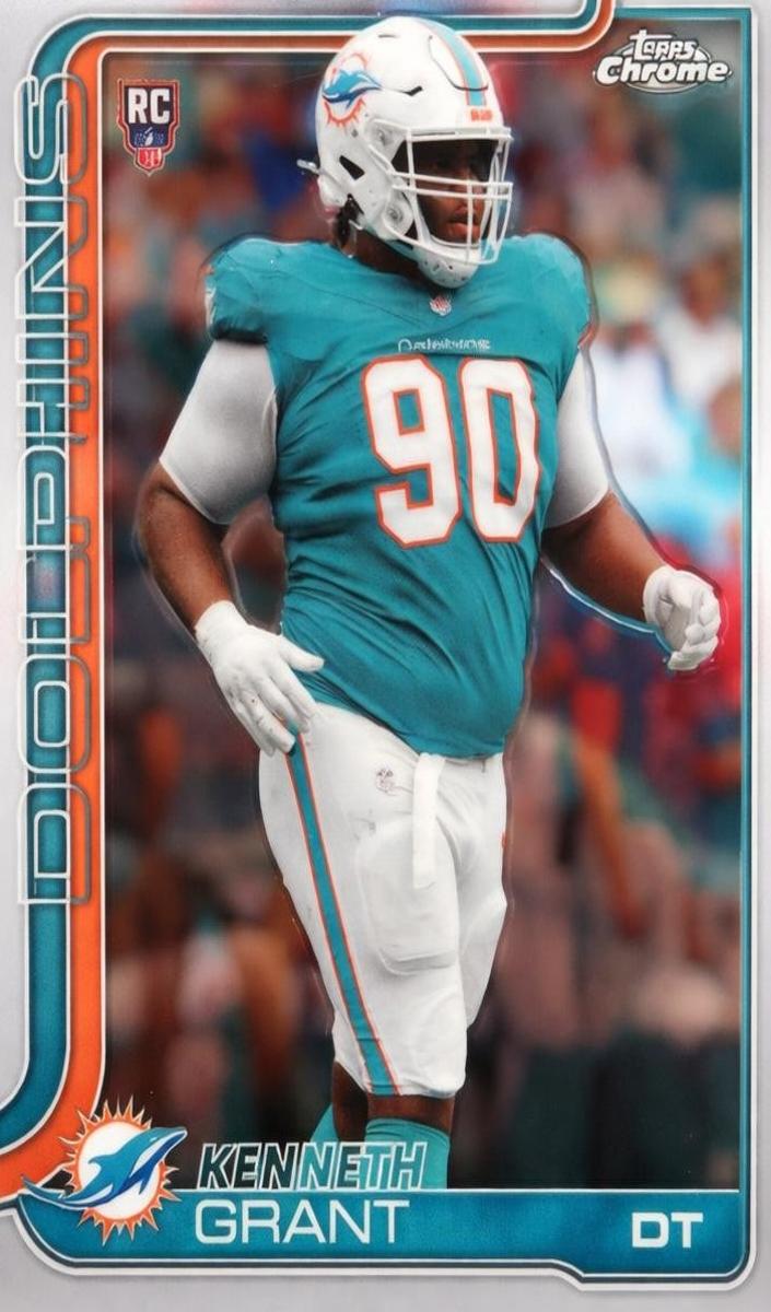 Kenneth Grant 2025 Topps Chrome Football card