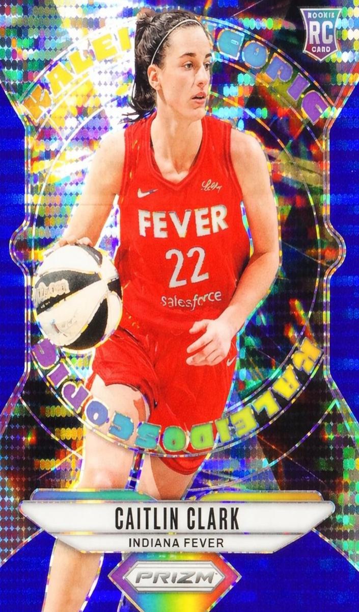 2024 Panini Prizm KALEIDOSCOPIC-BLUE PULSAR #9 Caitlin Clark front