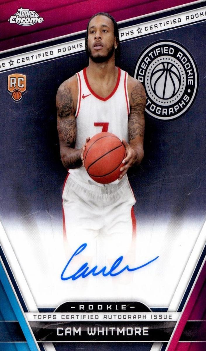 2023 Topps Chrome Certified Rookie Autograph Cam Whitmore #CRA-CAW card