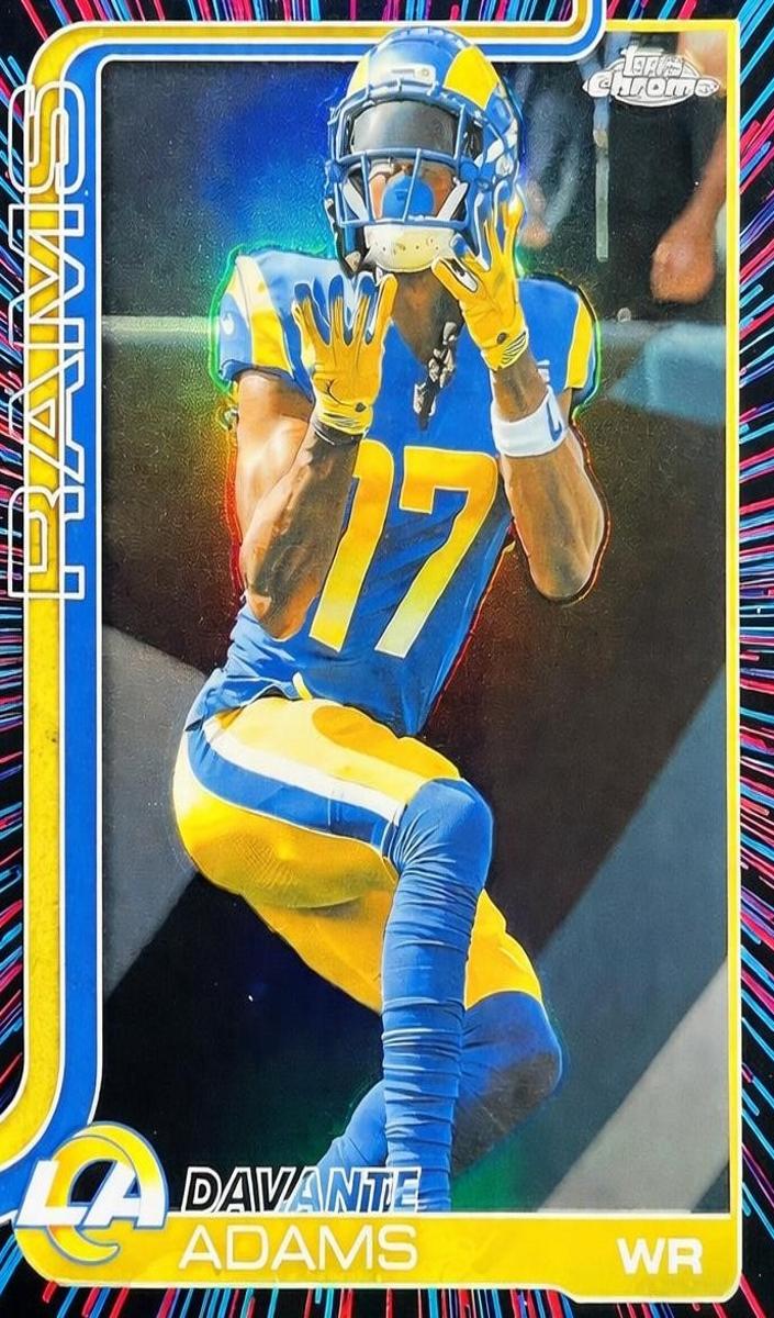 2025 Topps Chrome Davante Adams [Neon Pulse Refractor] #165 card