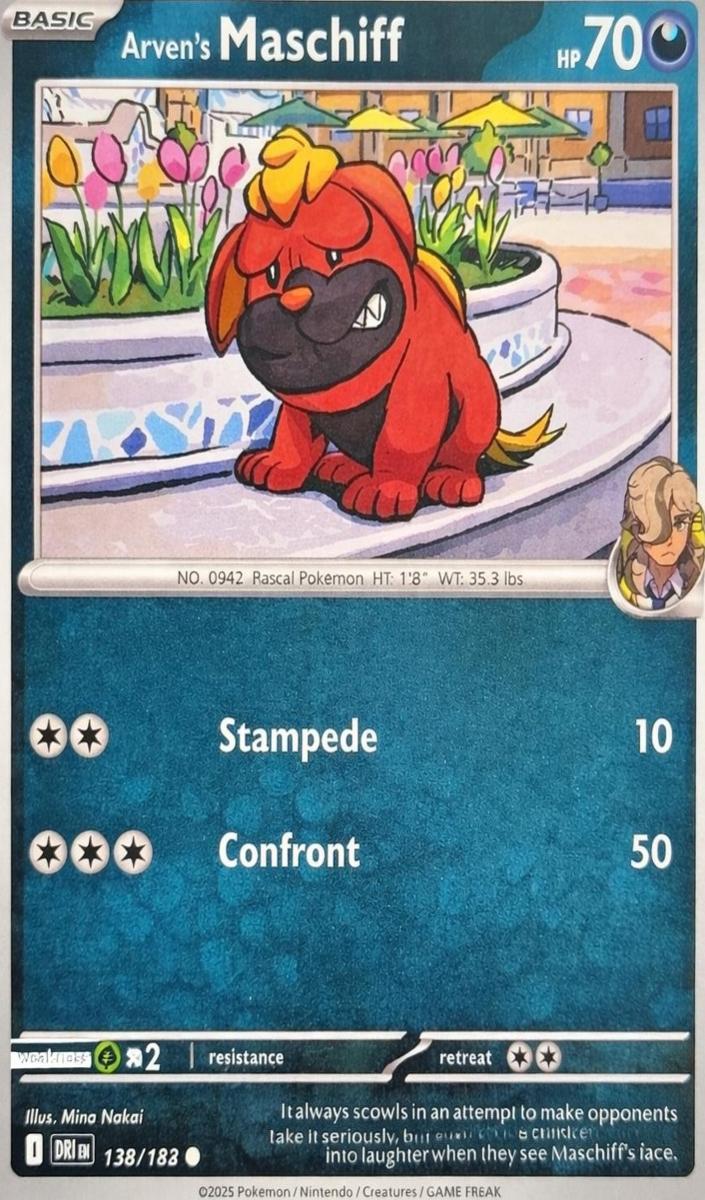 Arven's Maschiff 2025 Pokemon Scarlet & Violet Destined Rivals