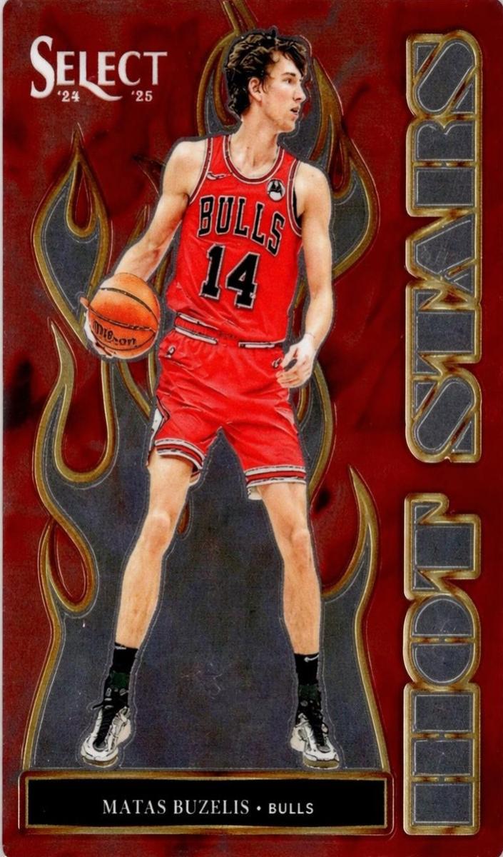 2024 Panini One and One Rookie Jersey Autograph Matas Buzelis #4 card