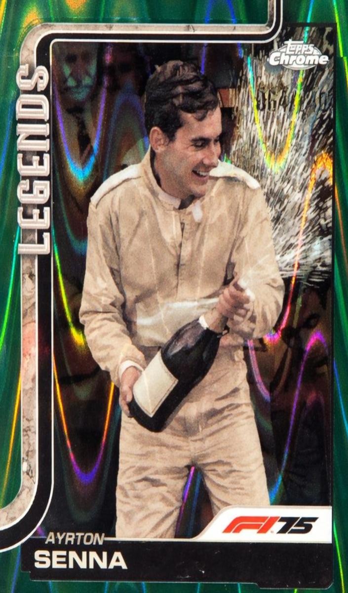 2025 Ayrton Senna [Green RayWave Refractor] #162