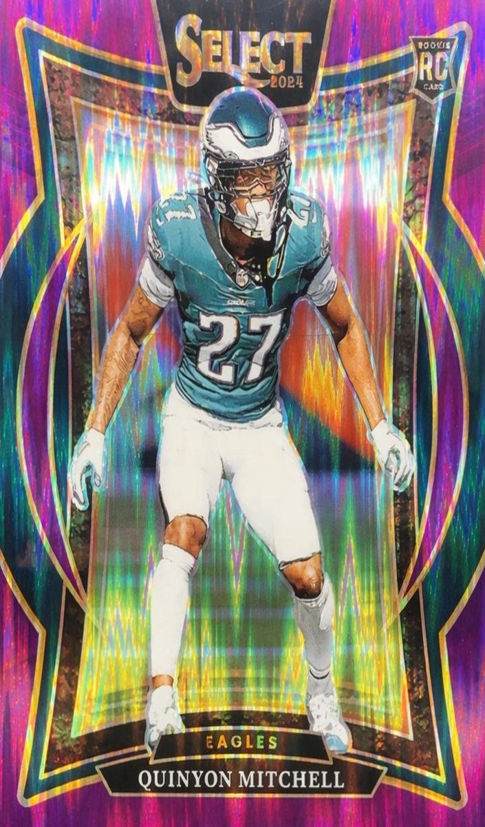 2024 Panini Select Quinyon Mitchell [Black Green Prizm Shock] #55 card