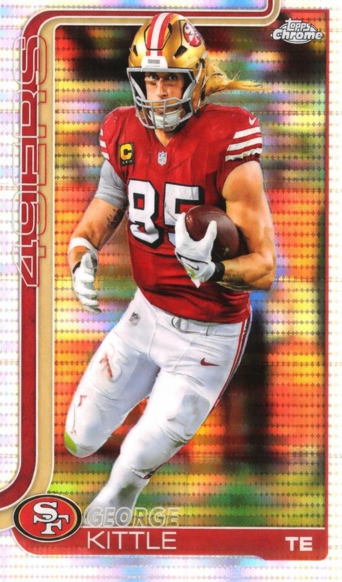 2025 Topps Chrome George Kittle [Lightboard Logo Variation] #267 card