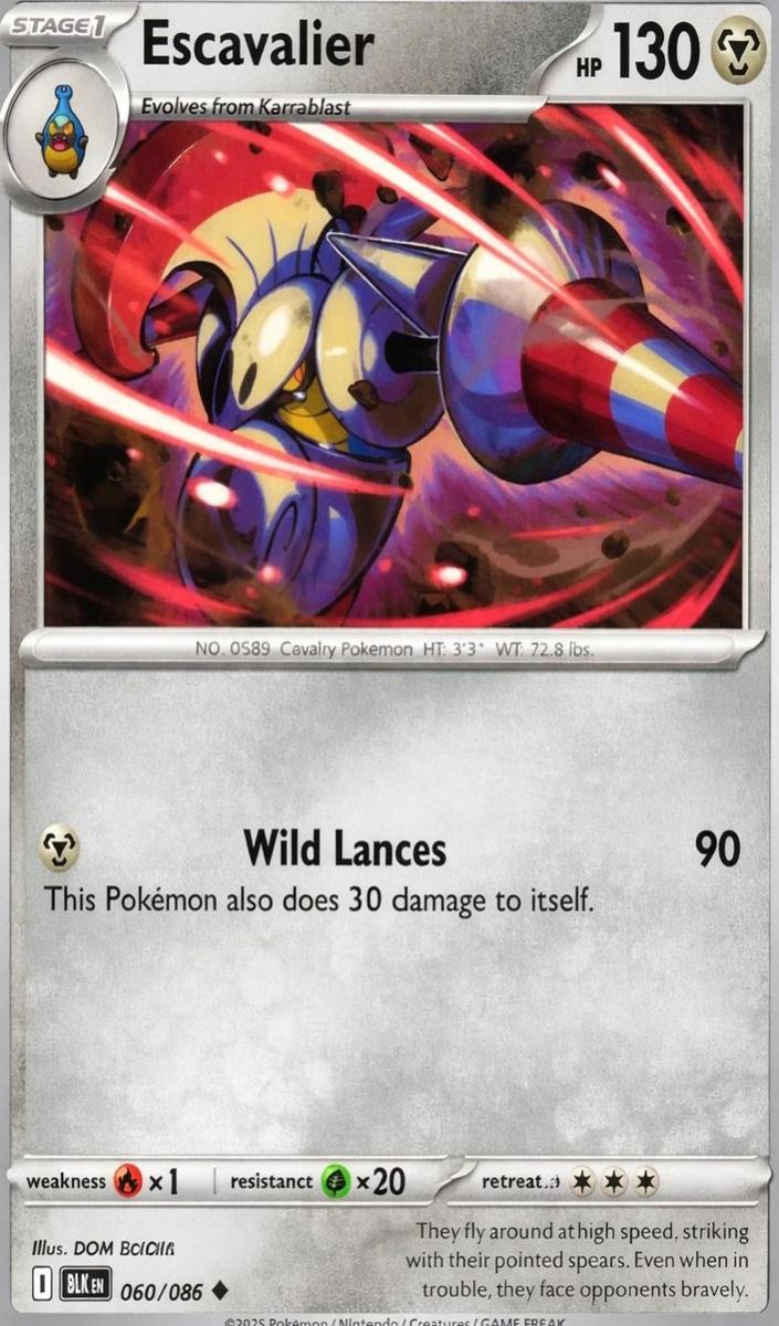 Escavalier 2025 Pokemon Scarlet & Violet Black Bolt