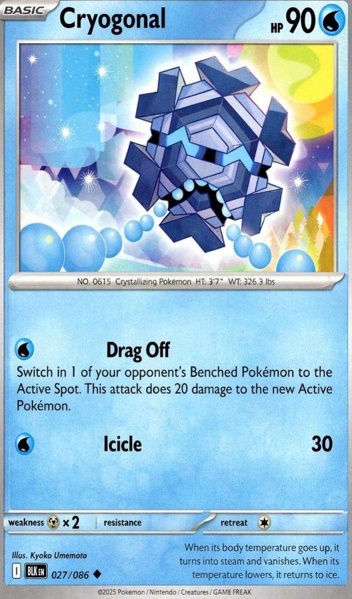 Cryogonal 2025 Pokemon Scarlet & Violet Black Bolt