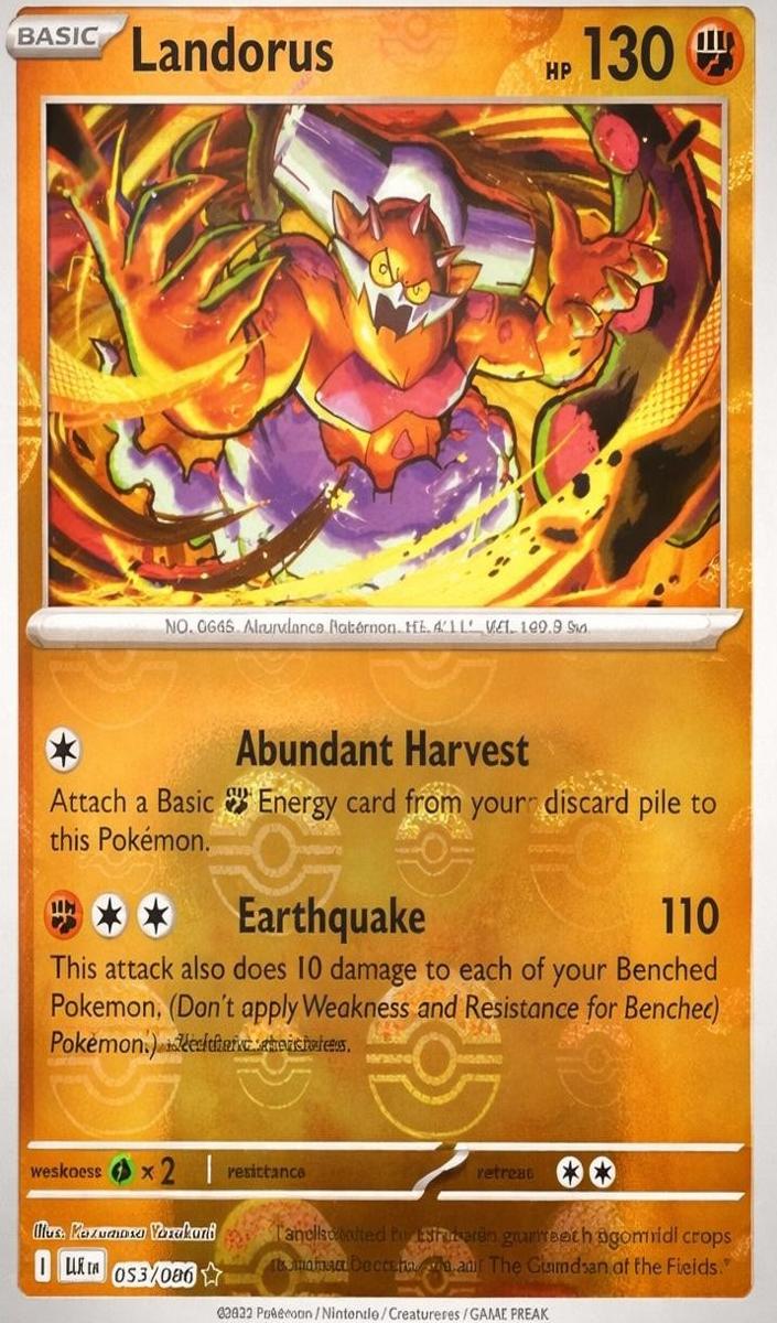Landorus 2025 Pokemon Scarlet & Violet Black Bolt Poke Ball