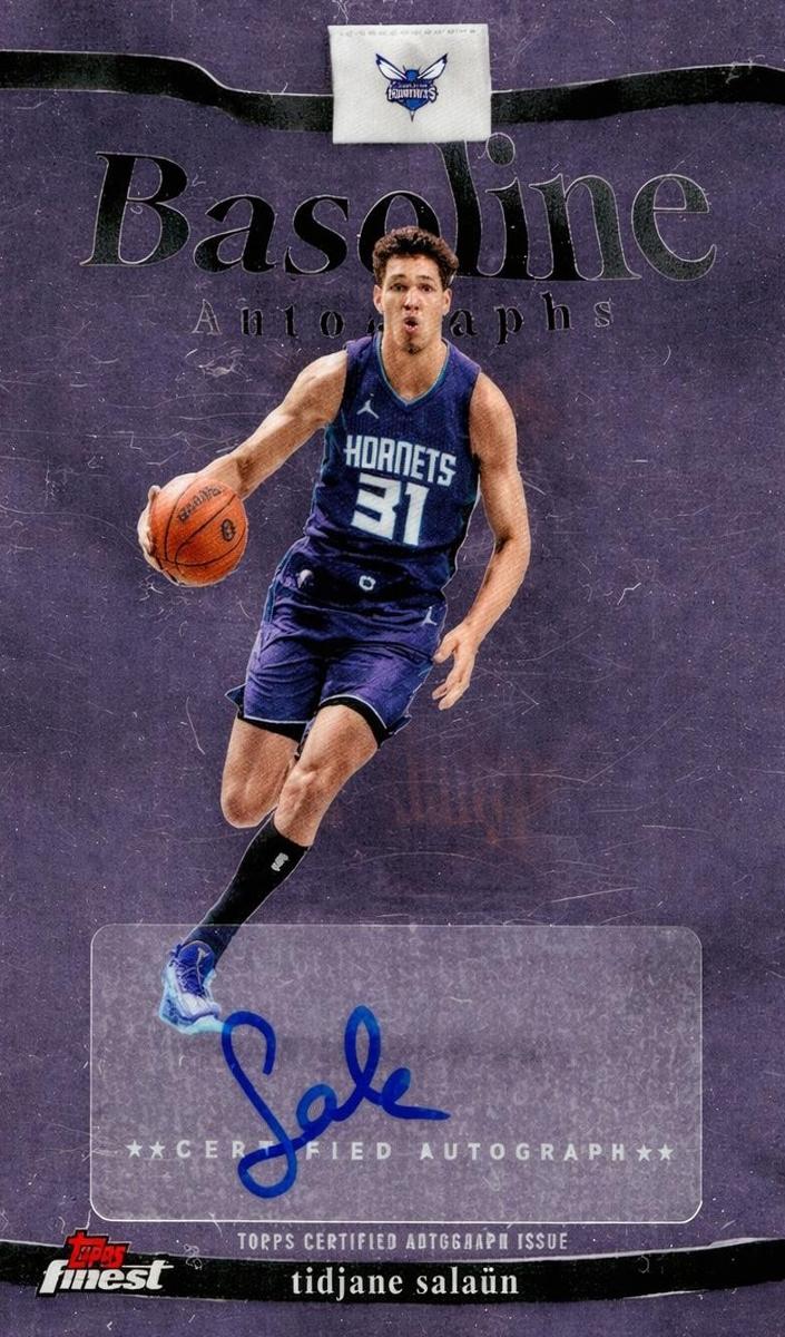 Tidjane Salaun 2025 Topps Finest Baseline Autographs Basketball